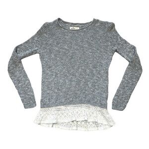 Y2K HOLLISTER KNIT & LACE SWEATER, SIZE XS